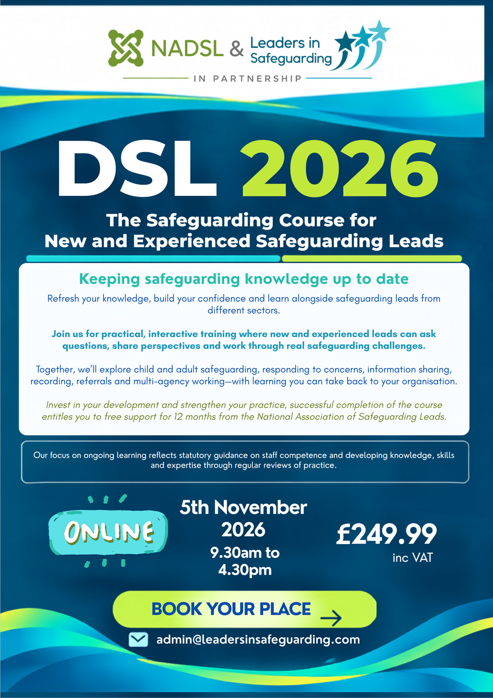 DESIGNATED SAFEGUARDING LEAD TRAINING COURSE<br /><span class="kya-course-date">5th November 2026</span> - Image 2